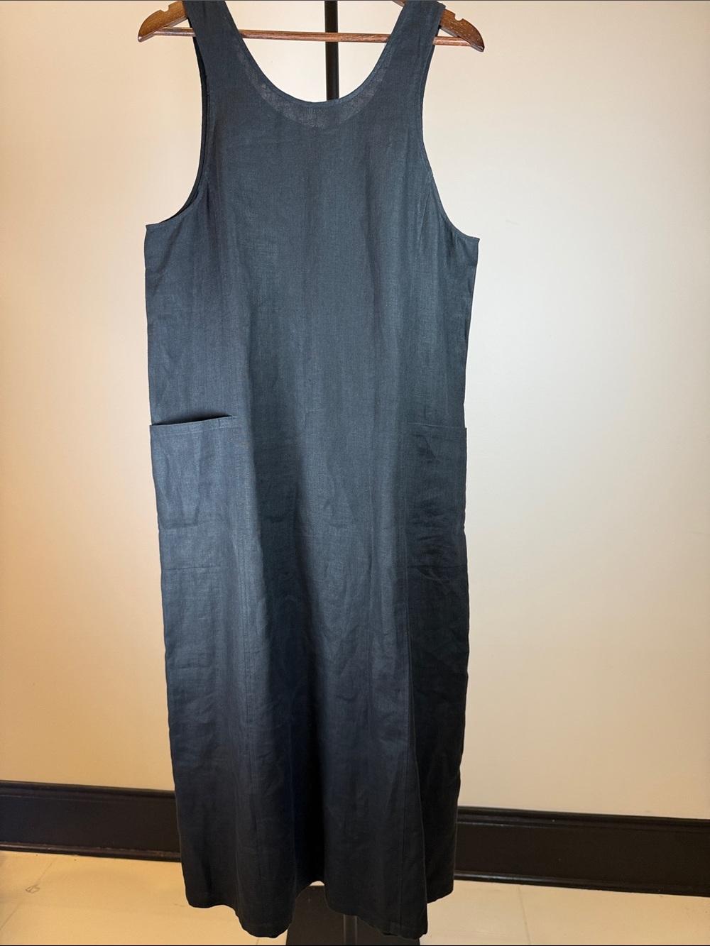 JohnPaulRichard Black Linen Sleeveless Dress ~ Size M